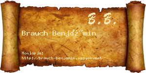 Brauch Benjámin névjegykártya